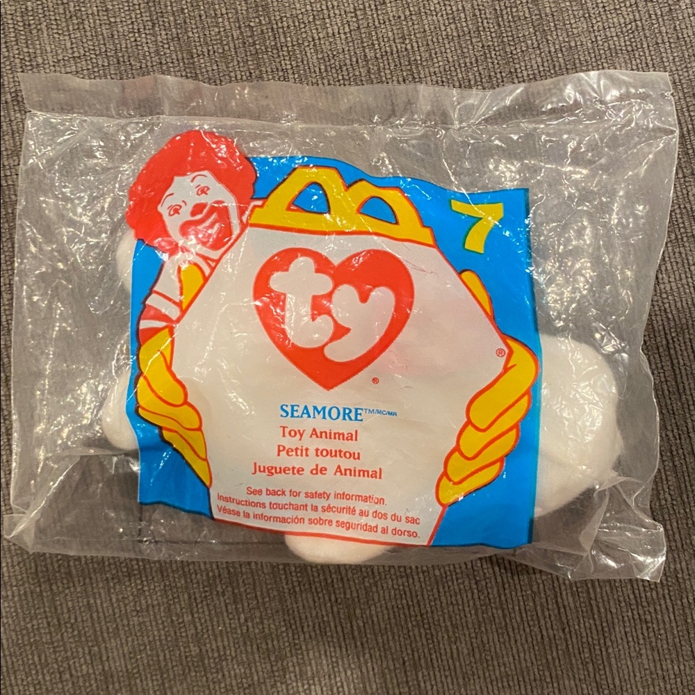 1996 McDonald’s TY Beanie Baby Happy Meal Toy - Seamore the Seal  toys babies